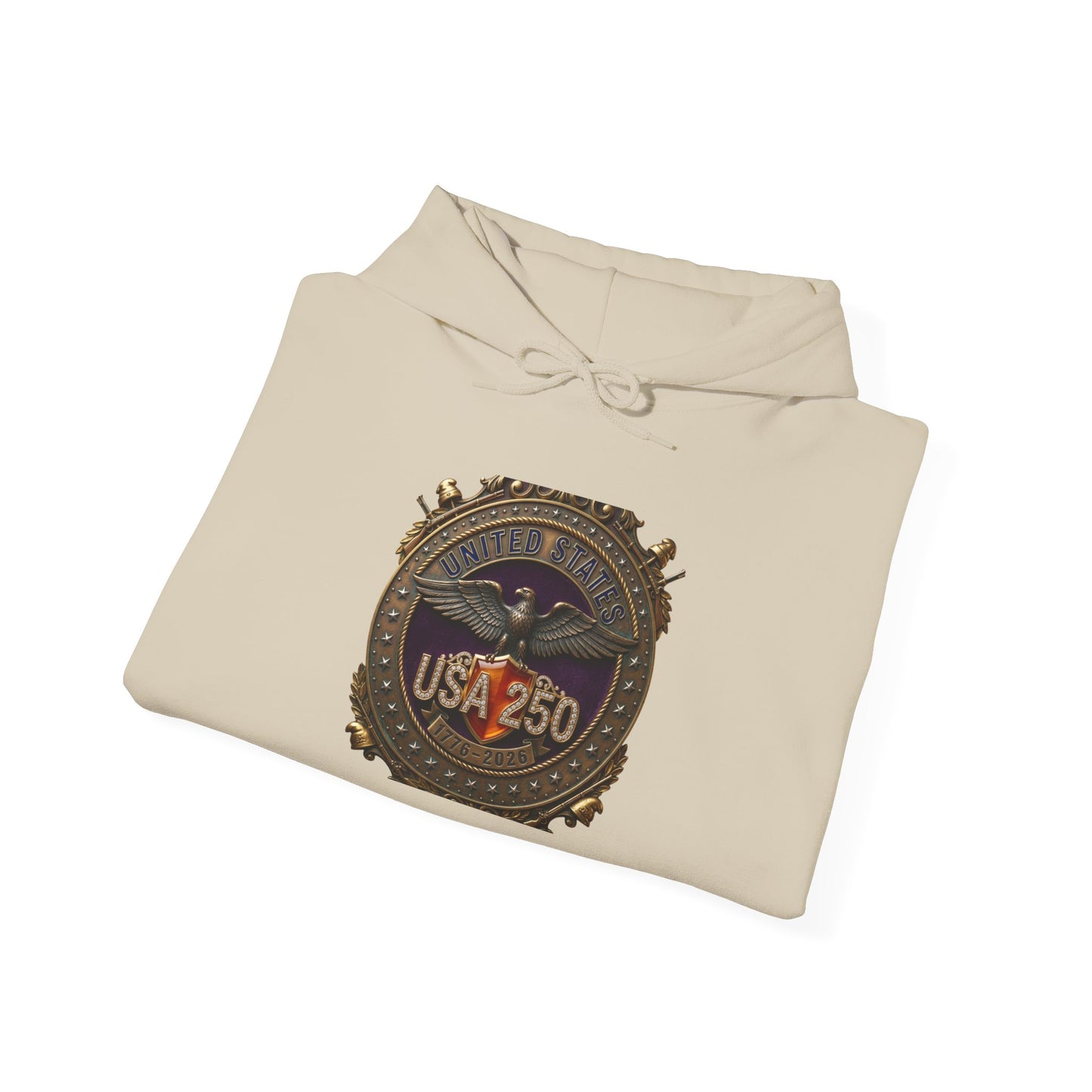 USA 250 Emblem Hoodie | 250th Anniversary, Patriotic Heritage