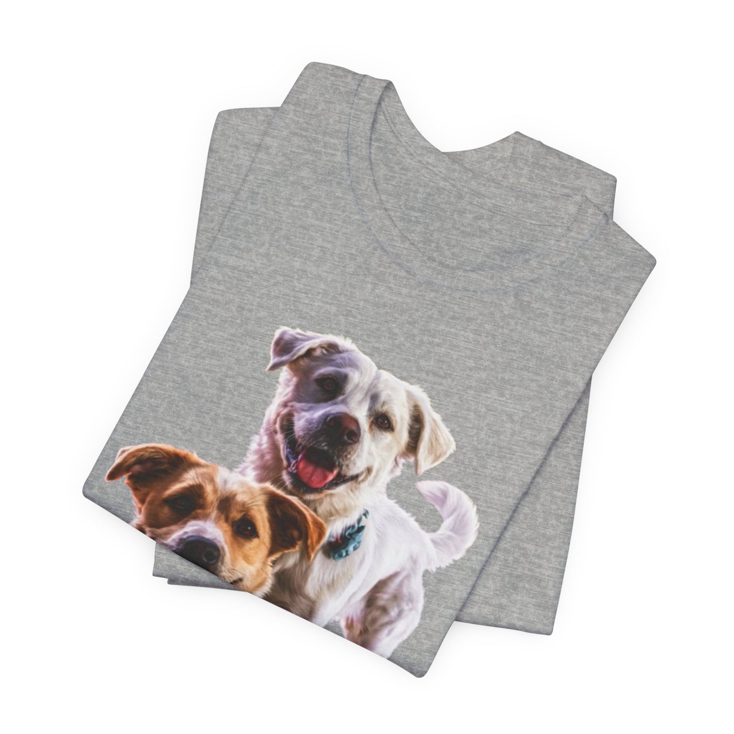 Happy Dogs Photo Tee — Smiling Dog Portrait T-Shirt