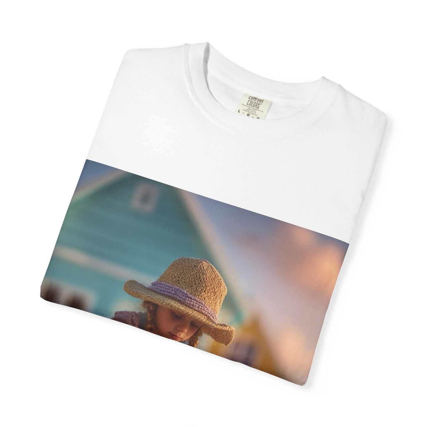 Little Girl Playing in Sand T-Shirt | Beach House Illustration
