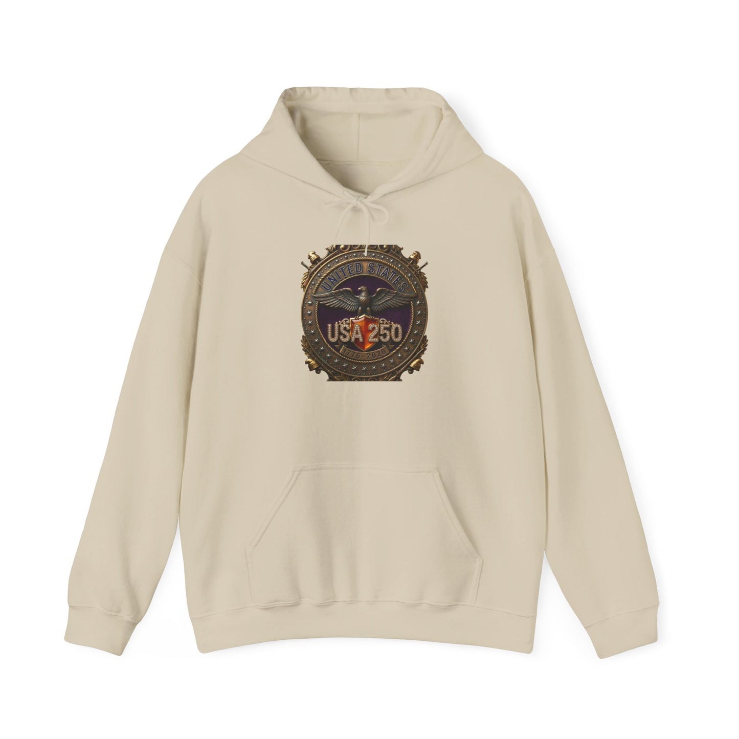 USA 250 Emblem Hoodie | 250th Anniversary, Patriotic Heritage
