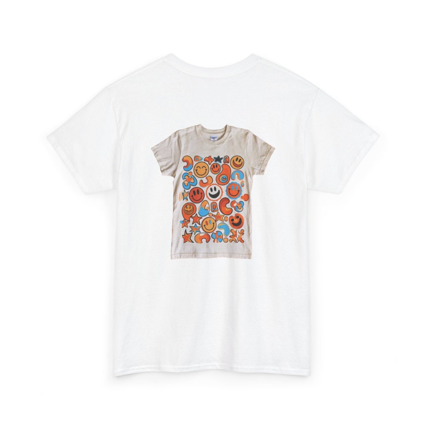 Retro Smiley Faces Tee — Vintage 70s Happy Face Graphic T-Shirt