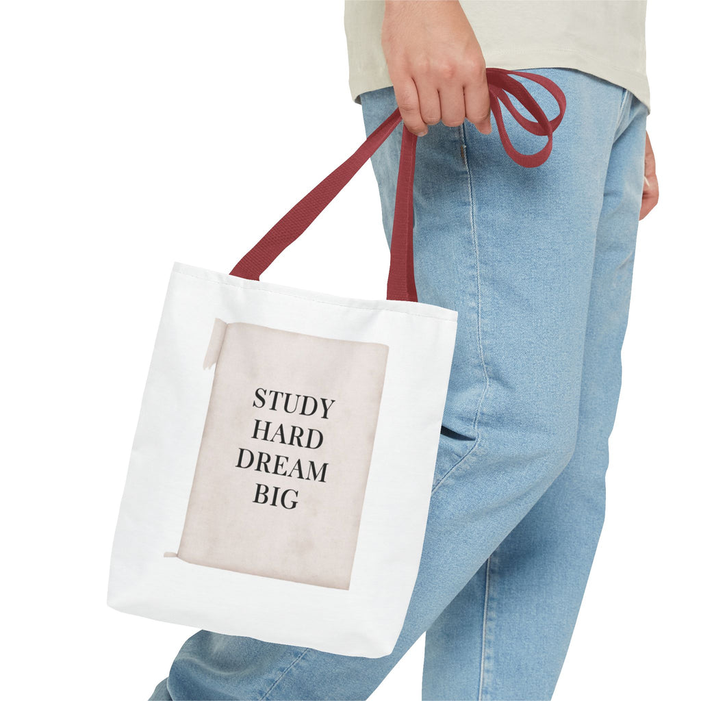 Teacher Tote Bag | Study Hard Dream Big Canvas Bag