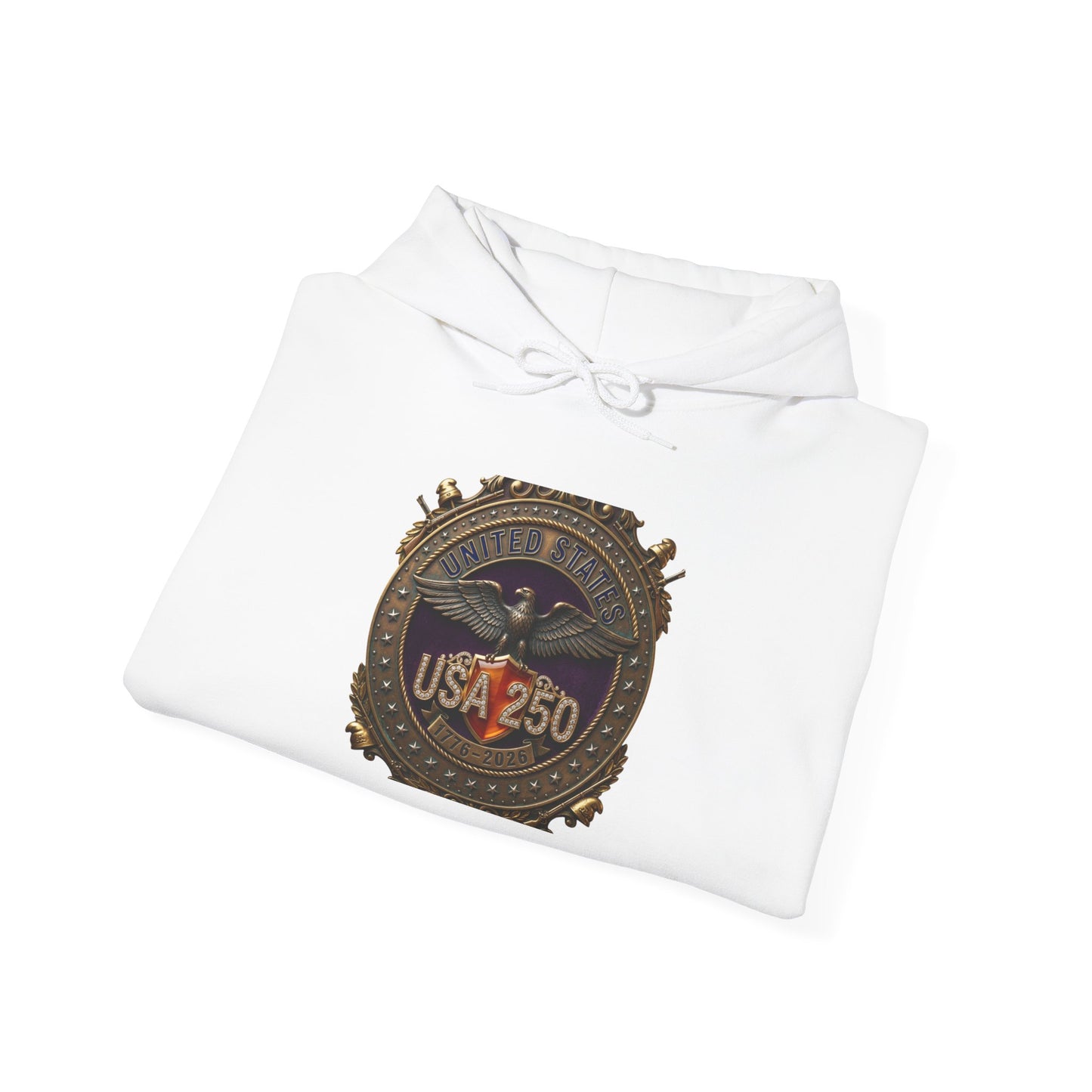 USA 250 Emblem Hoodie | 250th Anniversary, Patriotic Heritage