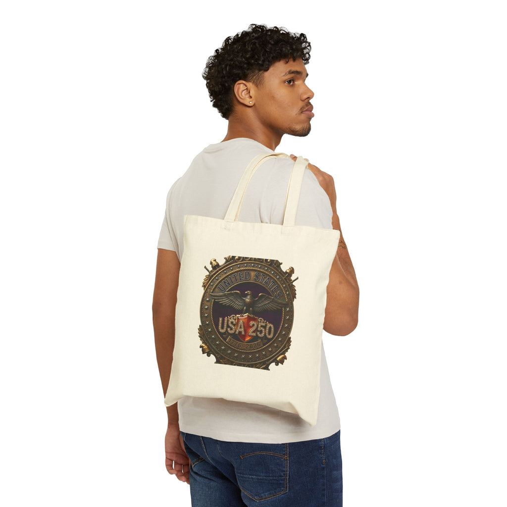 USA 250 Eagle Emblem Tote | 4th of July Patriotic Anniversary, Historical Americana