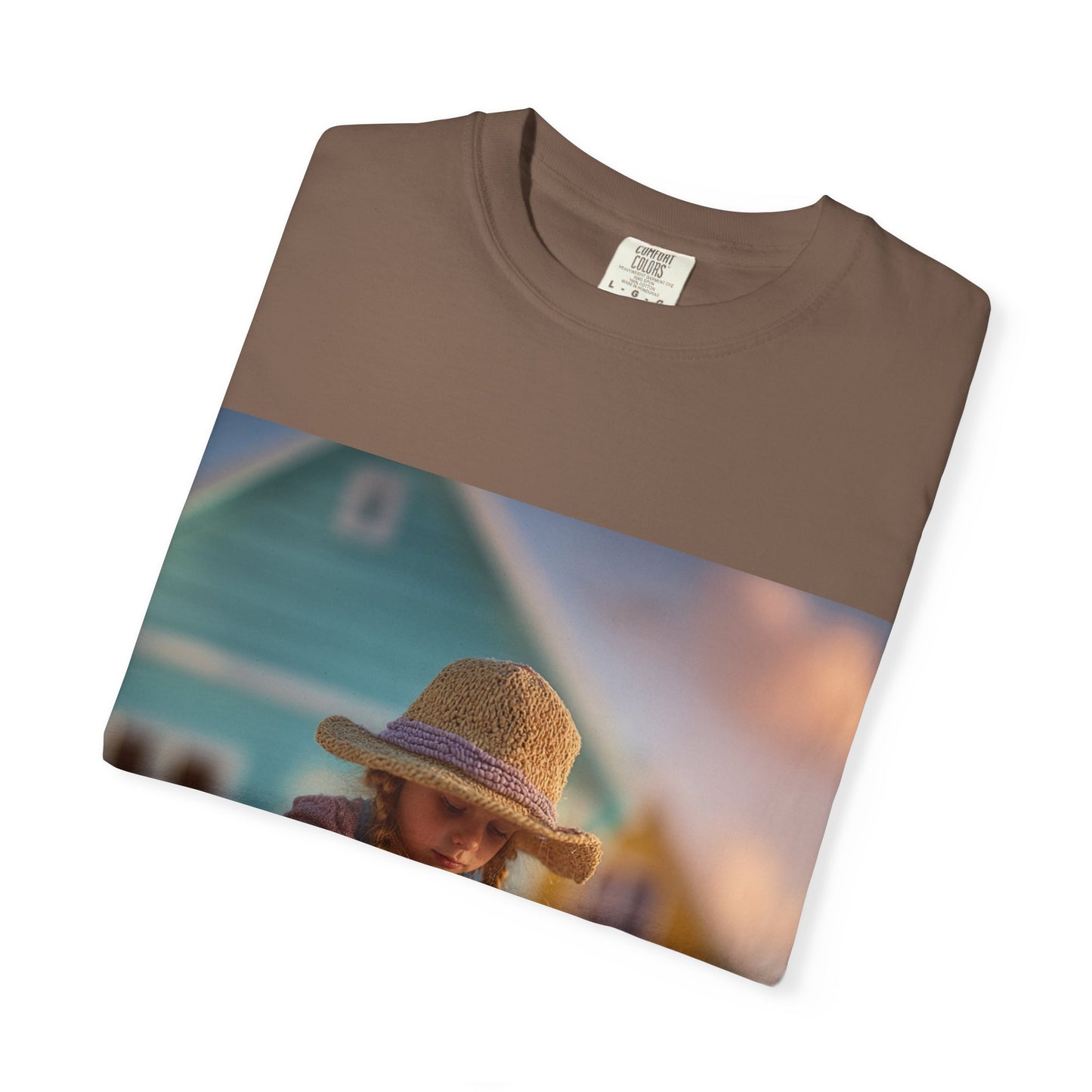 Little Girl Playing in Sand T-Shirt | Beach House Illustration