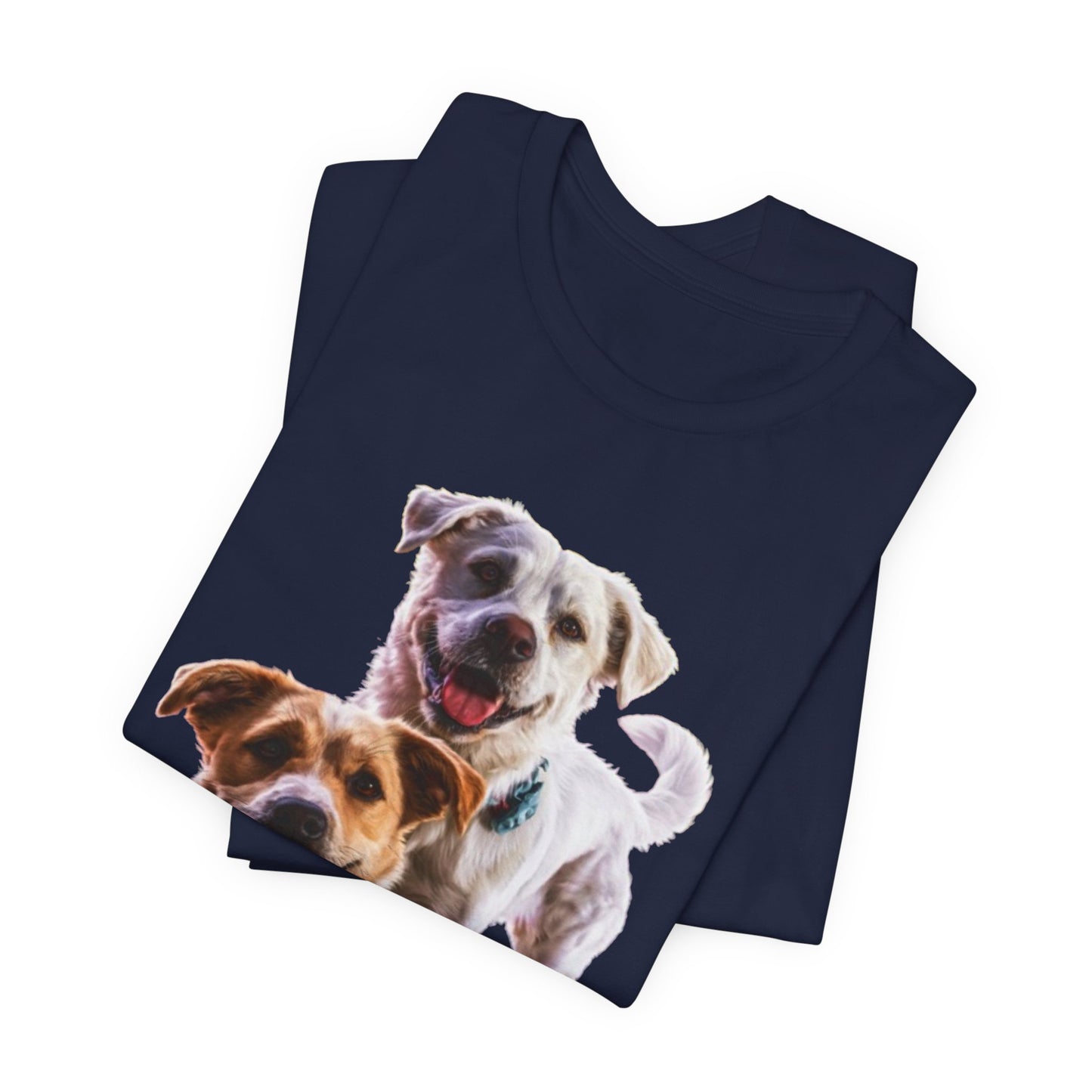 Happy Dogs Photo Tee — Smiling Dog Portrait T-Shirt