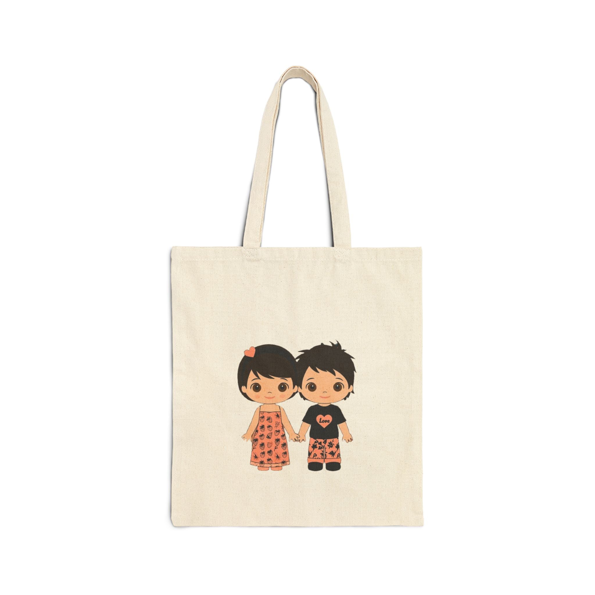 Kawaii Love Tote Bag | Cute Coquette Aesthetic Canvas Bag