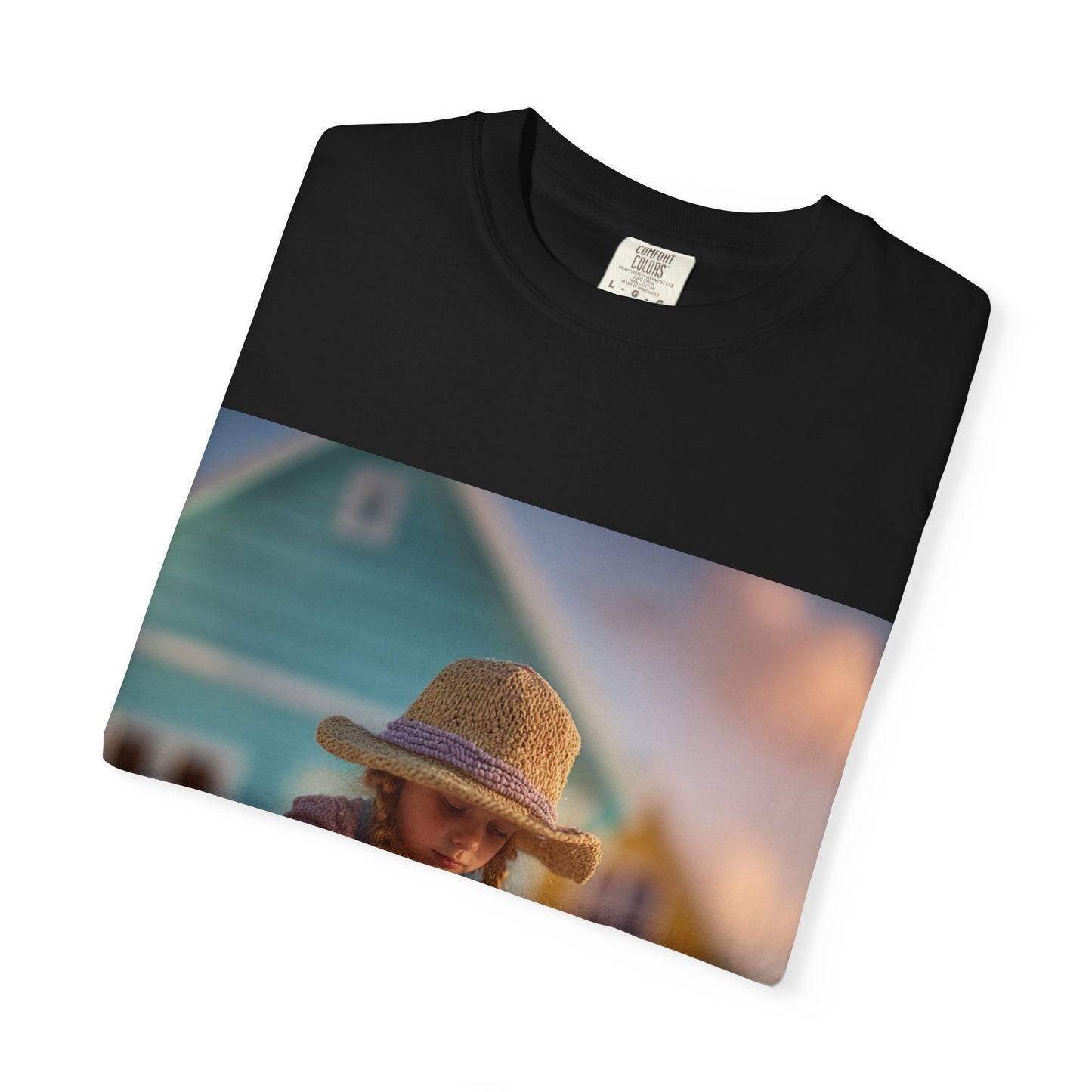 Little Girl Playing in Sand T-Shirt | Beach House Illustration