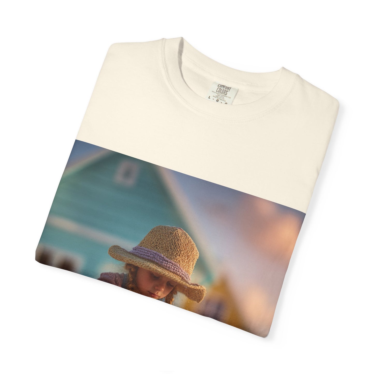 Little Girl Playing in Sand T-Shirt | Beach House Illustration