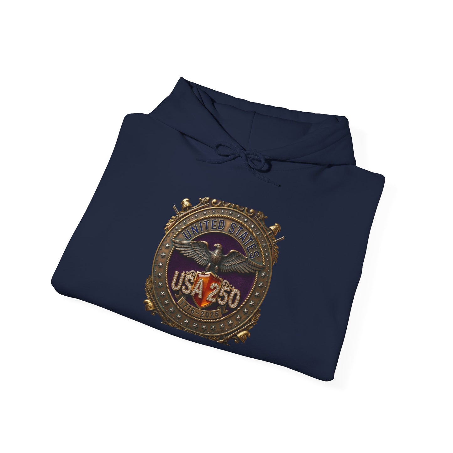 USA 250 Emblem Hoodie | 250th Anniversary, Patriotic Heritage