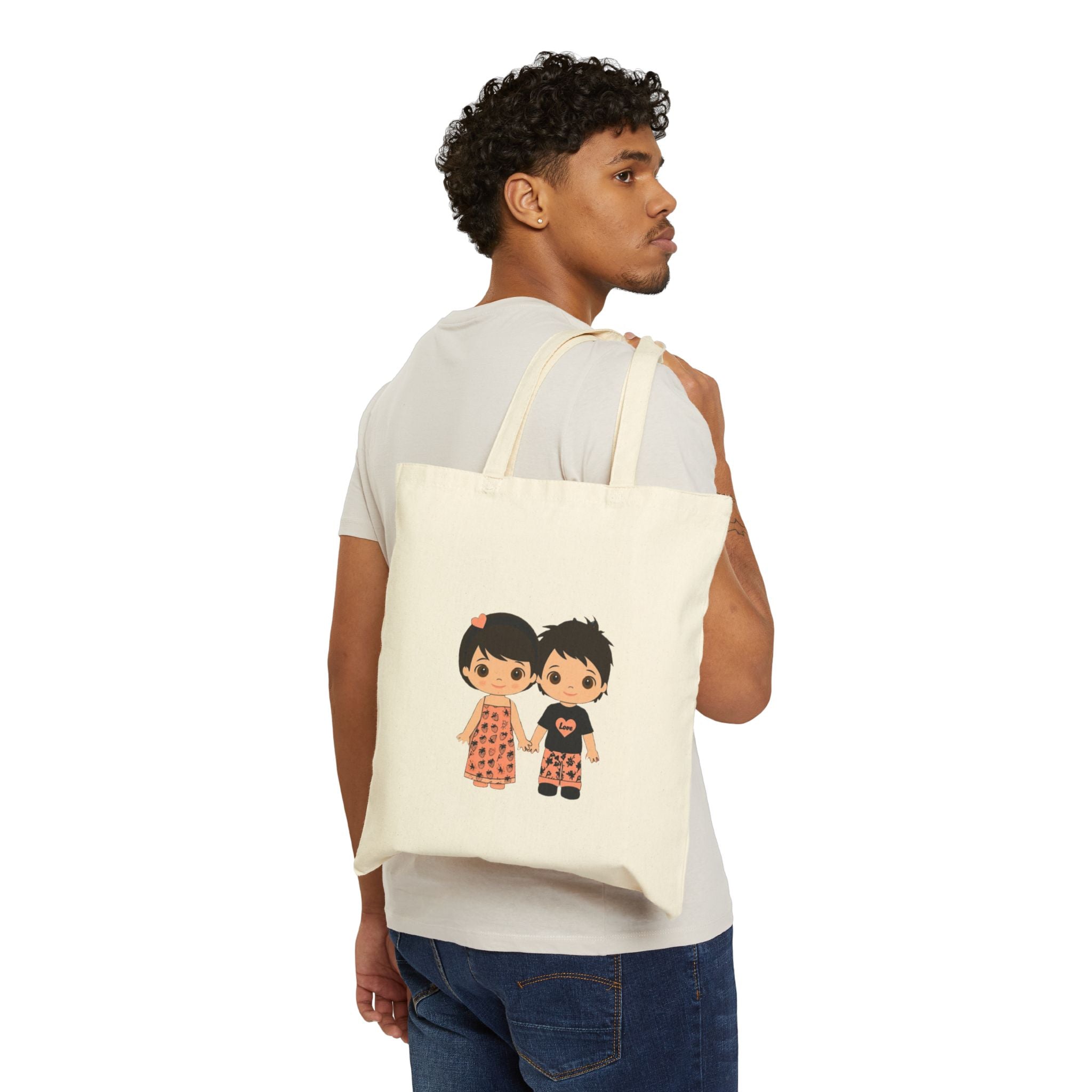 Kawaii Love Tote Bag | Cute Coquette Aesthetic Canvas Bag