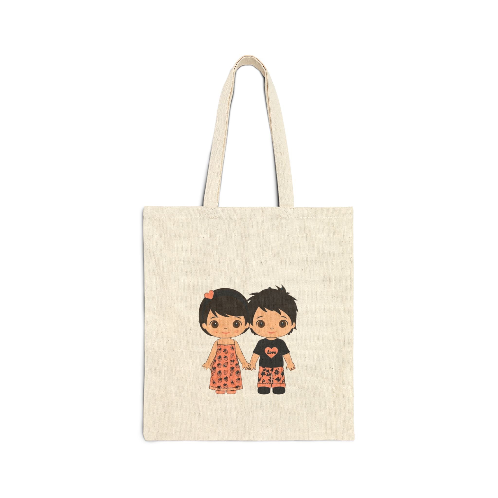 Kawaii Love Tote Bag | Cute Coquette Aesthetic Canvas Bag