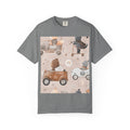 Vintage Toy Cars T-Shirt — Cute Teddy Bear Race Pattern