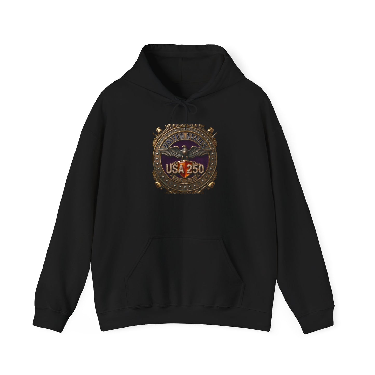USA 250 Emblem Hoodie | 250th Anniversary, Patriotic Heritage