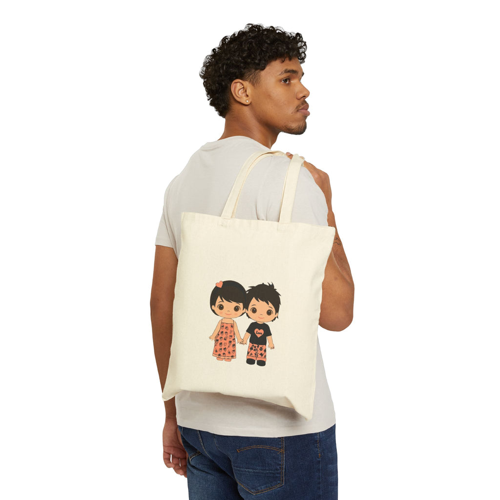 Kawaii Love Tote Bag | Cute Coquette Aesthetic Canvas Bag