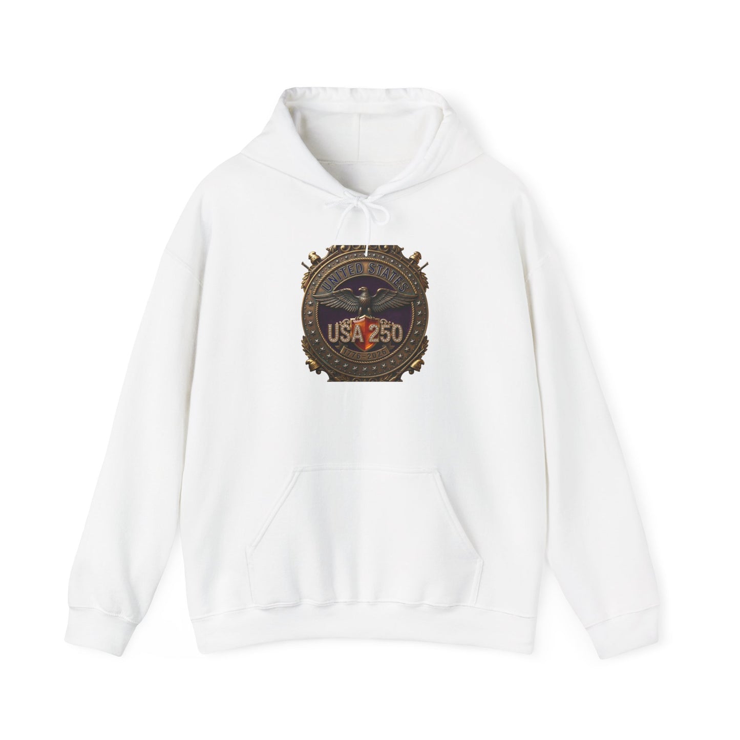 USA 250 Emblem Hoodie | 250th Anniversary, Patriotic Heritage