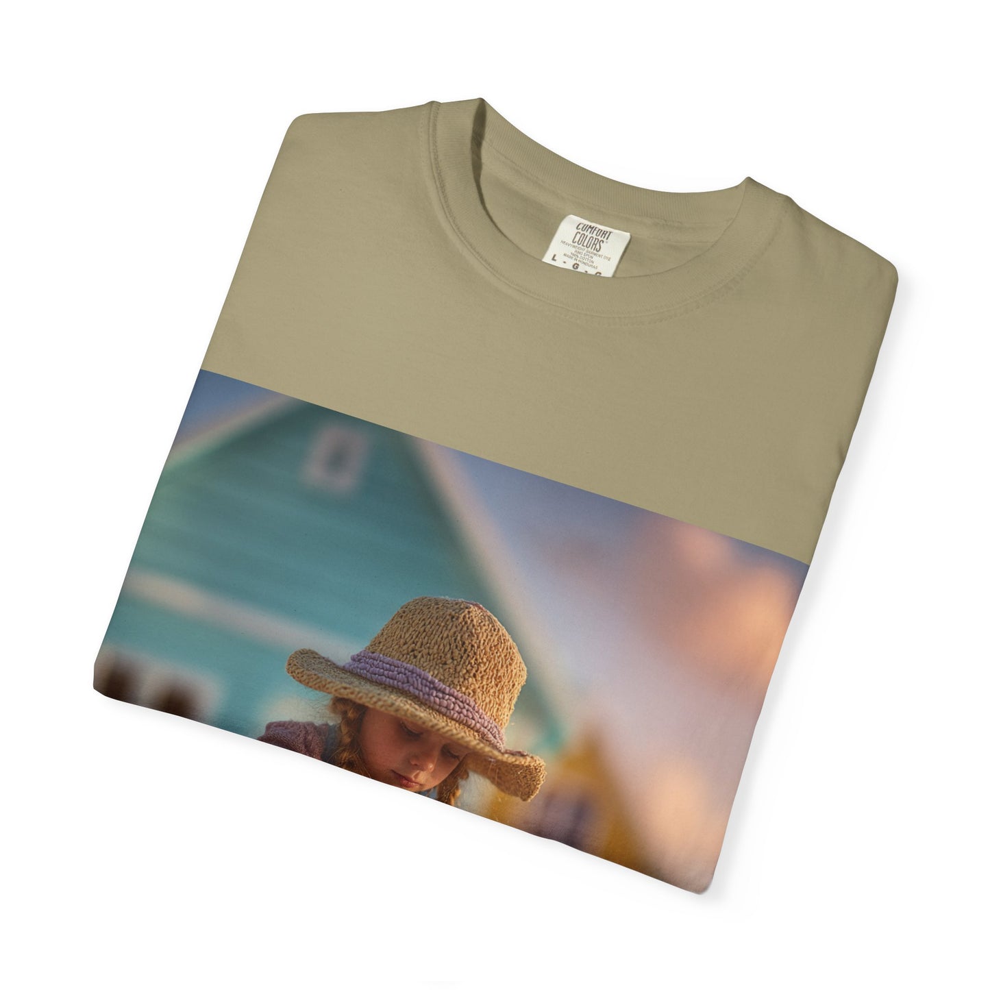 Little Girl Playing in Sand T-Shirt | Beach House Illustration