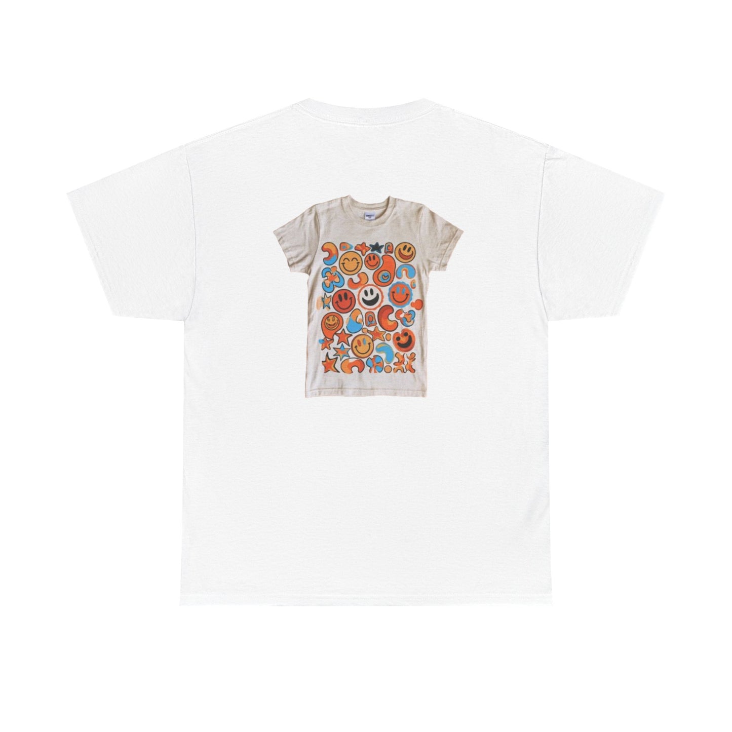 Retro Smiley Faces Tee — Vintage 70s Happy Face Graphic T-Shirt