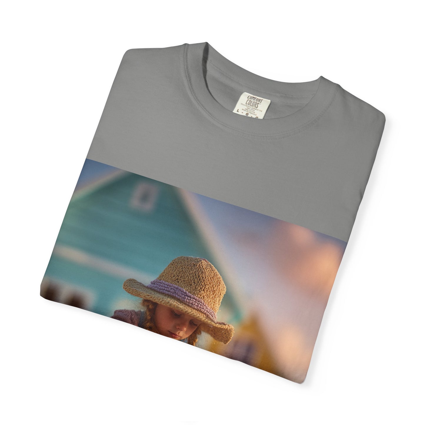 Little Girl Playing in Sand T-Shirt | Beach House Illustration