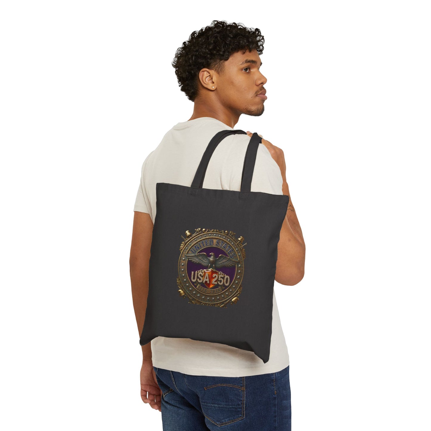 USA 250 Eagle Emblem Tote | 4th of July Patriotic Anniversary, Historical Americana