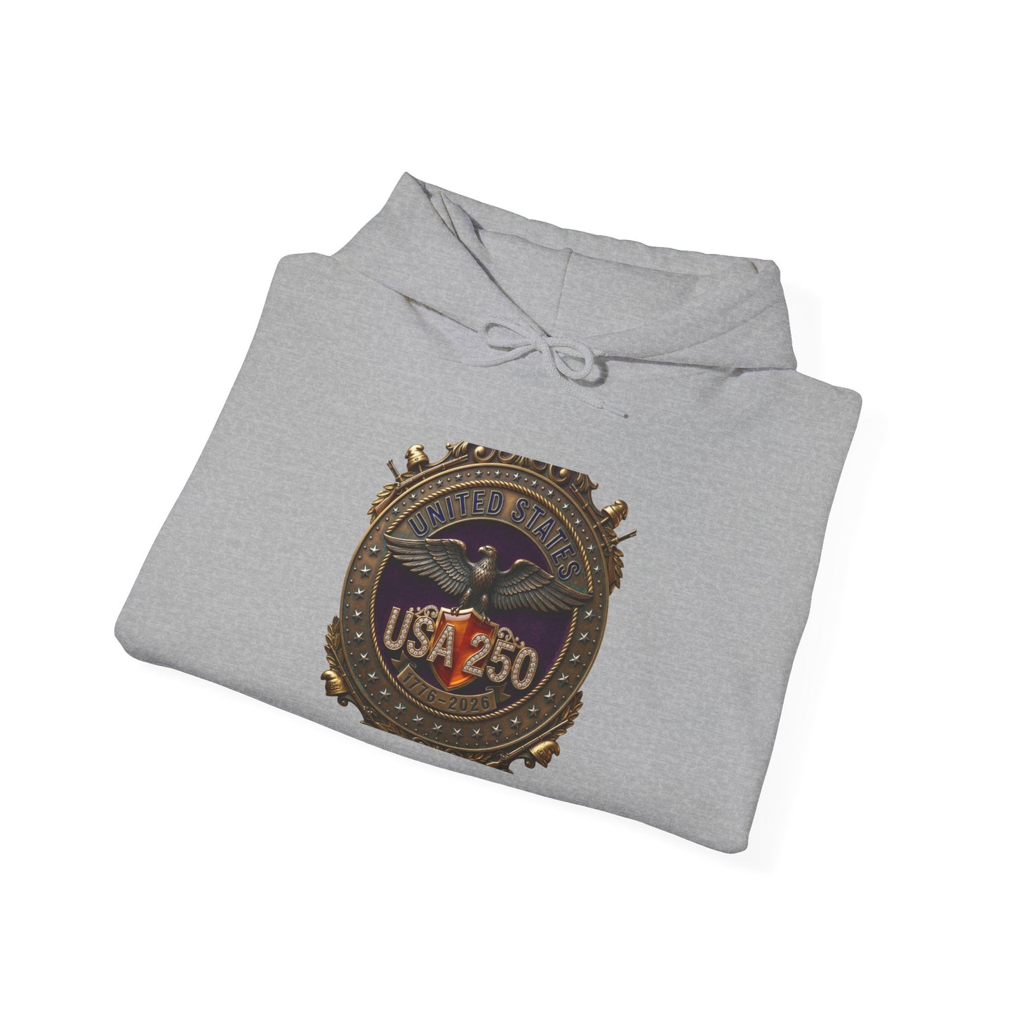 USA 250 Emblem Hoodie | 250th Anniversary, Patriotic Heritage