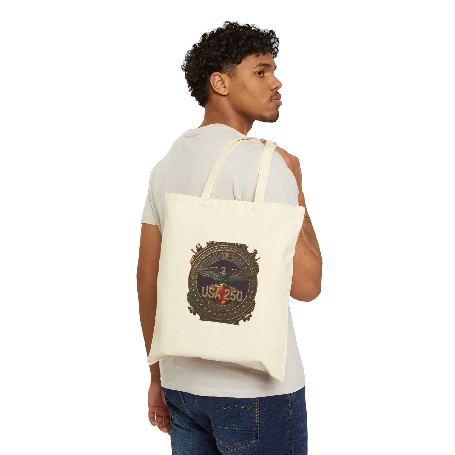 USA 250 Eagle Emblem Tote | 4th of July Patriotic Anniversary, Historical Americana